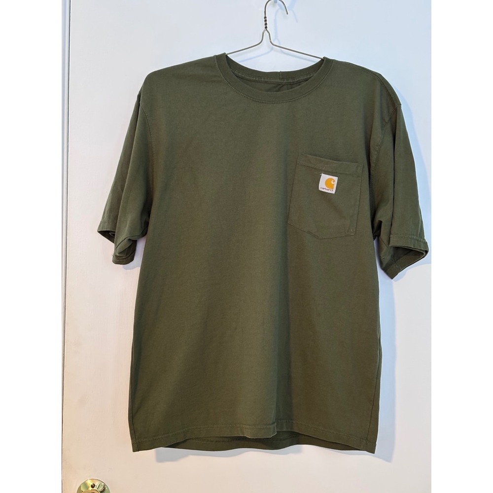 Carhartt Mens XL Loose Fit Heavyweight Pocket T-Shirt Olive Green Short Sleeve